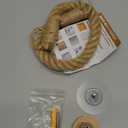No-Drill Toilet Paper Holder for Bathroom  Handwoven Jute Rope with Optional Drill-Mounting Feature (Round)
