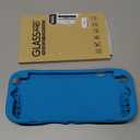 Protective Silicone Case Compatible with Nintendo Switch 2, Shockproof Cover for Nintendo Switch 2 with Tempered Glass Screen Protector,Ergonomic Grip Case for Switch 2,2 Game Card Slots (Blue)