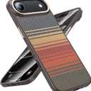 Maledan for iPhone Air Case Carbon Fiber - Slim iPhone 17 Air Case with Caseless Feel [Fit for MagSafe][Real 1500D Aramid Fiber] Shockproof Magnetic Thin & Light Cases iPhone 17Air Anti-Scratch Cover (Sunset)