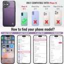 Vinich for iPhone 16 Wallet Case with Card Holder, RFID Blocking Credit Slots Kickstand Shockproof Phone Cover Fit for iPhone 16 6.1" Purple