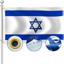 BENIX Israeli Flag 3x5ft, Durable 210D Nylon Israeli Flag for Outdoor Display, Vivid Colors, Fade-Resistant, Heavy-Duty with Brass Grommets