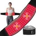Red Light Therapy for Body  5000mAh Cordless 660nm & 850nm Infrared Red Light Therapy Belt with Vibration Pulse Timer - Portable Heating Pad Wrap Device for Pain Relief at Home Office Travel