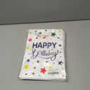 3 x Hxezoc 50 Pieces Birthday Candy Bags Happy Birthday Goodie Bag Plastic Treat Bags Gift Wrap with Handles Favor Bags For Birthday Party Decoration Supplies (White)