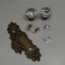 Antique Dummy Door Knobs Interior Bronze 2 Pack Doorknob Crystal Glass Closet Door Handle Vintage Door Pulls for Pantry Door Hallway