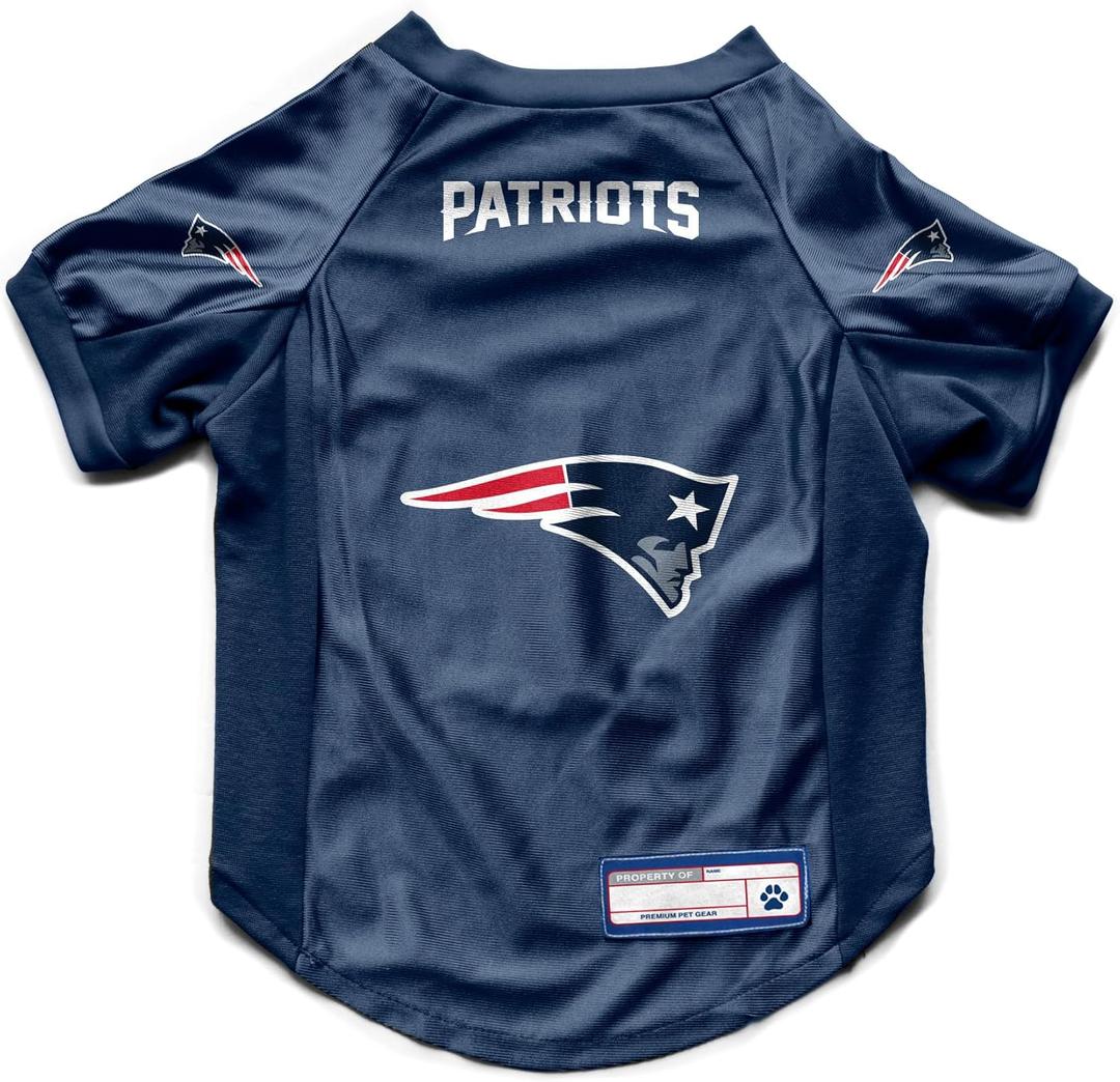 Littlearth NFL Stretch Pet Jersey- Officially Licensed Teams, (Large, New England Patriots)