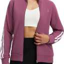 baleaf Women's Fleece Running Jackets Full Zip Warm Sweatshirts Jackets Winter Cold Weather Workout Athletic Sports Leisure, Small