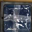 vicrays Ceramic Square Plates Set of 6 - Porcelain 8 inch Dinner Plates for Salad Dessert Appetizer Bread - Microwave Oven and Dishwasher Safe - Blue