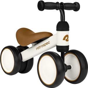 Retrospec Cricket Baby Walker Balance Bike with 4 Wheels for Ages 1224 Months  Baby Toys & Toddler Toys for 1 Year Olds  Ride On Bicycle  Boys & Girls
