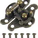 uxcell Hasp Clasp Latch Lock, 28 x 23mm Decorative Retro Toggle Latch Zinc Alloy Hasp Lock for Jewelry Box Craft Box Gift Box Wooden Case, Bronze