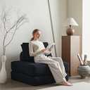 Swbvs Convertible Folding Sofa Bed, Multi-Functional Sleeper sofa with Memory Foam and Back Support Portable Futon Couch,Fold Out Chair Bed,Comfy Floor Sofa for Living Room, Bedroom, or Small Spaces : Home & Kitchen, Black 