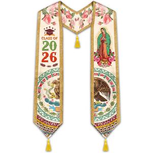 Mexican Graduation Sash, Hispanic Mexican American Graduation Stole Class of 2026