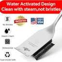XUDAKAIXIN Grill Brush Bristle Free,Unique Steel Fibers Pad [Safe & Efficient] Perfect for Cast Iron/Stainless-Steel Grates - with 1 Replaceable Cleaning Head - Safe Grill Cleaner for Outdoor Grill