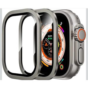 WSKEN for Apple Watch Ultra 3/Ultra 2/Ultra Screen Protector 49mm,9H Tempered Glass + Titanium Alloy Frame, [Keep Original] [Touch Sensitive] Lightweight Protective Glass Film for iwatch Ultra 3/2/1