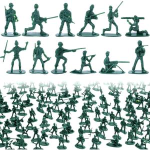 LovesTown 200PCS Army Men Toy Soldiers, Classic Military Toys for Kids 3+, School Projects, Dioramas & History Lessons, Stocking Stuffers, Holiday & Birthday Gifts for Boys