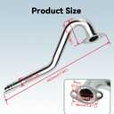 Upgraded Center Rear Exit Exhaust Pipe Compatible with Predator 79cc 98cc 99cc 3.0HP 154F Engine Mini Bike Coleman CT100U Massimo MB100 F-RP GMB100 Rascal Lite Parts Silver