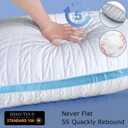 Pillows King Size Pillows Set of 2, Hotel Quality Bed Pillow for Sleeping, Support Comfortable Pillow King Size, Down Alternative Pillow for Back, Stomach or Side Sleepers (White)