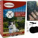 Cat Netting Balcony, 10x13 ft Stainless Steel Reinforced Bite Tear UV and Weather-Resistant Anti-Fall Netting for Pets, Safety Net for Cat, Small Catio for Apartment Balcony Protection