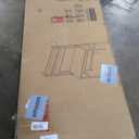 Aquzee Computer Desk, Easy Assembly Gaming Table with Hutch and Shelves, 4 Tiers Desk with Large Wood Desktop, Metal Legs, Ideal for Storage Study Work Writing Homework, White, 55Wx65Hx23.6D Inches