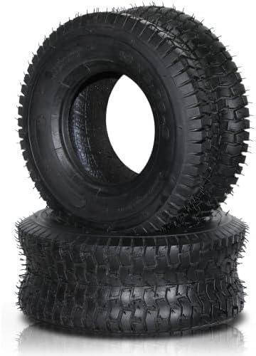 MOTORHOT 13x5.00-6 Lawn Mower Garden Turf Tires 13x5.00 x6 Tractor Golf Cart Tubeless Tires 4PR 13/5-6 Pack of 2