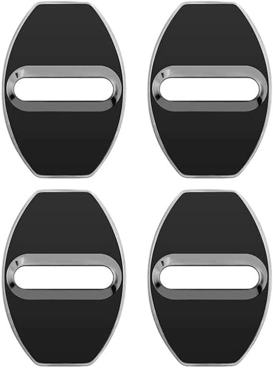 Car Door Lock Cover for Hyundai Tucson 4.Generation (NX4) 2021 2022, Auto Latches Buckle Cap Prevent Scratches Interior Protector,A/Black