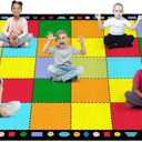 Booooom Jackson Classroom Rug Large Colorful Classroom Carpet with Non-Slip Backing, 10'4''x13' Children's School Seating Rug Elementary, 10.5 x 13 ft