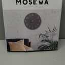 Mosewa Wall Clock 12 Inch Gray Silent Non Ticking Battery Operated Modern Simple Clock Decorative for Kitchen Home Bedroom Bathroom Office Living Room