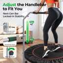BCAN SP2 40" Foldable Mini Trampoline Max Load 330lbs, Fitness Rebounder with Adjustable Foam Handle, Exercise Trampoline for Adults Indoor/Garden Workout | FED Fitness