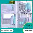 Window Air Conditioners Windshield Universal,Adjustable Angle Air Conditioner Air Deflector,Prevent Direct Blowing of Heat and Cold Air for Vents, Sidewall and Window ac Unit