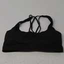 RUNNING GIRL Strappy Sports Bra for Women Sexy Crisscross Back Light Support Yoga Bra with Removable Cups (Medium, 3-black)