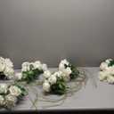 Serwalin 60 PCS White Artificial Roses in Bulk, Fake Silk Roses Realistic Roses for Bridal Bouquet Wedding Centerpieces Flower Arrangement Party Home Decor