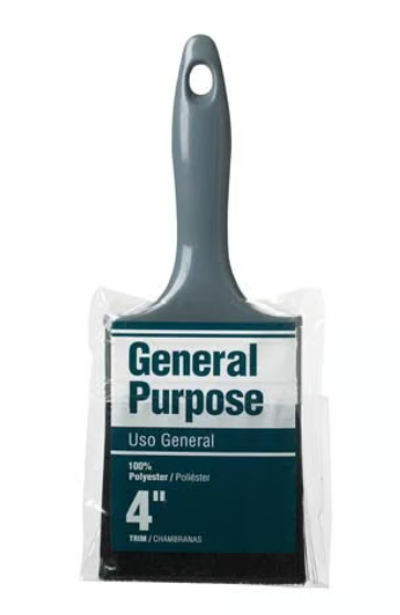 General Purpose 4"  Flat Paint Brush - Count of 1