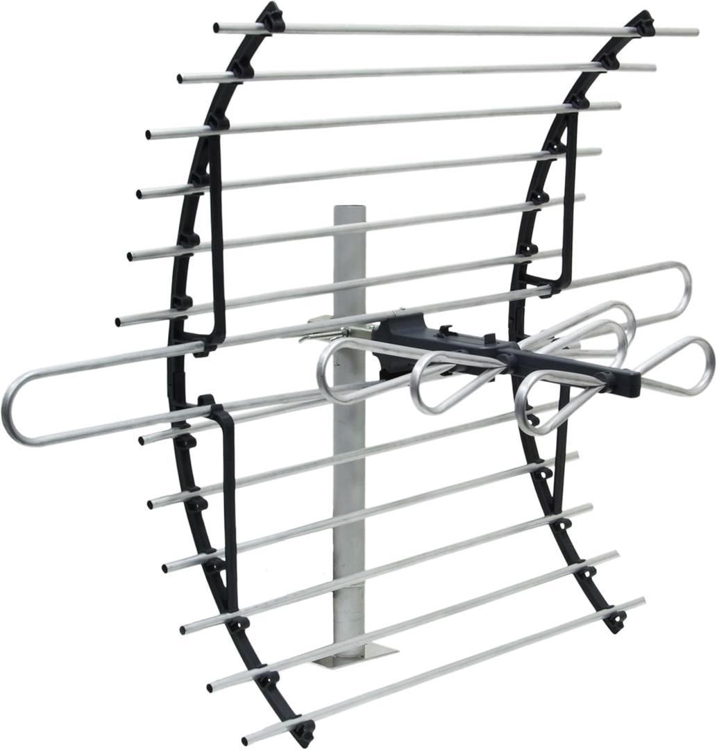 GE Attic Mount Digital TV Antenna, Longe Range, Out of Sight Compact Design, Supports 4K 1080P HD Smart TV VHF UHF, Mount Included for Attic or Outdoor, Weather Resistant, 33692