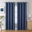 ChrisDowa Blackout Curtains 120 Inches Long 2 Panels Set for Living Room, Grommet Thermal Insulated Room Darkening Curtains for Bedroom (Stone Blue, 52 x 120 Inch)