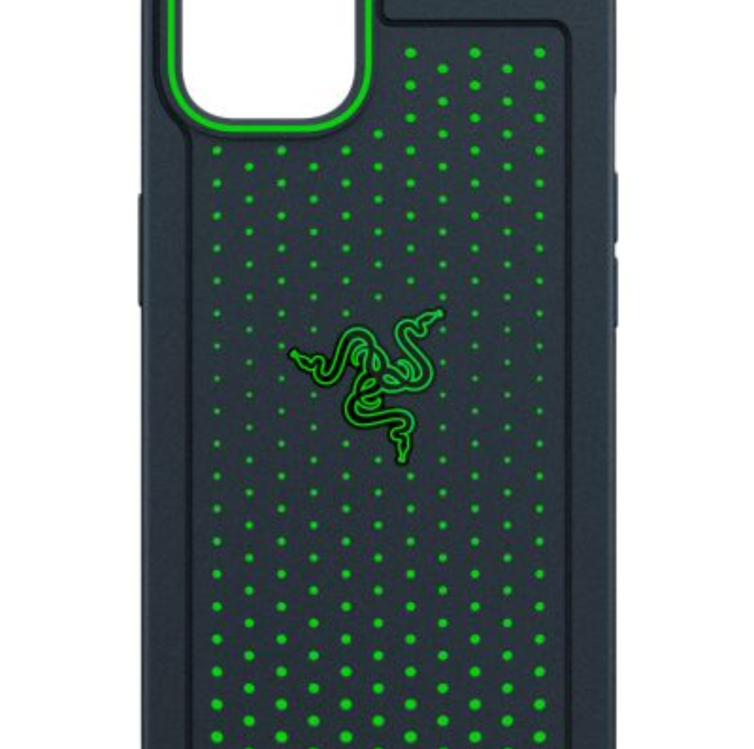 Razer Arctech for iPhone 13 Case: Extra Ventilation Channels - Thermplastic Elastomer Reinforced Corners - Tactile Side Buttons - Compatible with Wireless Chargers and 5G Black