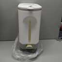 Sooyee 22 Lbs Rice Dispenser, Large Grain Container Storage with Lid Measuring Cylinder Moisture Proof Household Cereal Dispenser Bucket for Kitchen Soybean Corn,White and Grey