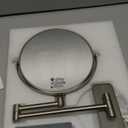 Auxmir 1X/30X Wall Mounted Makeup Mirror, Double-Sided Magnifying Mirror with Tweezers, Bathroom Makeup Mirror, Cosmetic Vanity Mirror with 360 Rotation Extendable Swivel Arm, Nickel