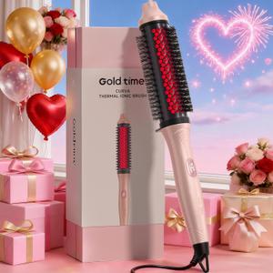 Infrared Thermal Brush, 2026 Upgrated Negative Ion Thermal Round Brush for Women Girls Hair Care, Larger Barrel for Faster Blowout, 6-Temp, Dual Voltage, No Damage, LED Display, 1.7 Inch Salon Styler