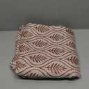 BGment Terracotta Linen Curtains for Living Room, French Country Leaf Jacquard Botanical Pattern Cottage Core Boho Vintage Grommet Light Filtering Semi Sheer Linen Curtains, 2 Panels, 52 x 84 Inch