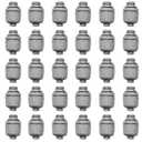 Conduit Connectors, 1/2 Inch Liquid Tight Connector NPT Non-Metallic for PVC Electrical Flexible Conduit Fittings, 180 Degree Straight, UL Listed for Home Outdoor Tubes Tools, Grey (30-Pack)