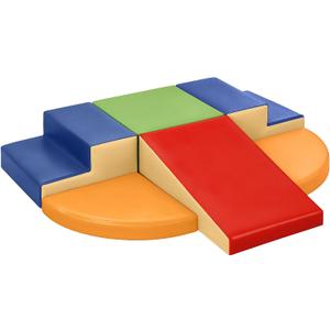 TODIBY 6-Piece Soft PU Leather Toddlers Climbing Toys, Baby Foam Climbing Blocks for Toddlers, Foam Play Gym Climber Structures for Toddler 3, Indoor Climb and Crawl Activity Play Set