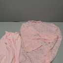 Womens Sheer Lace Dress Sexy Coral Pink Lace Sheer Long Sleeve Ruffles Christmas Dress, Suitable For Club, Date, Night Out, Wedding Bridesmaid, Formal Party,Valentine's Day,Valentine Outfits For Women, Size XS