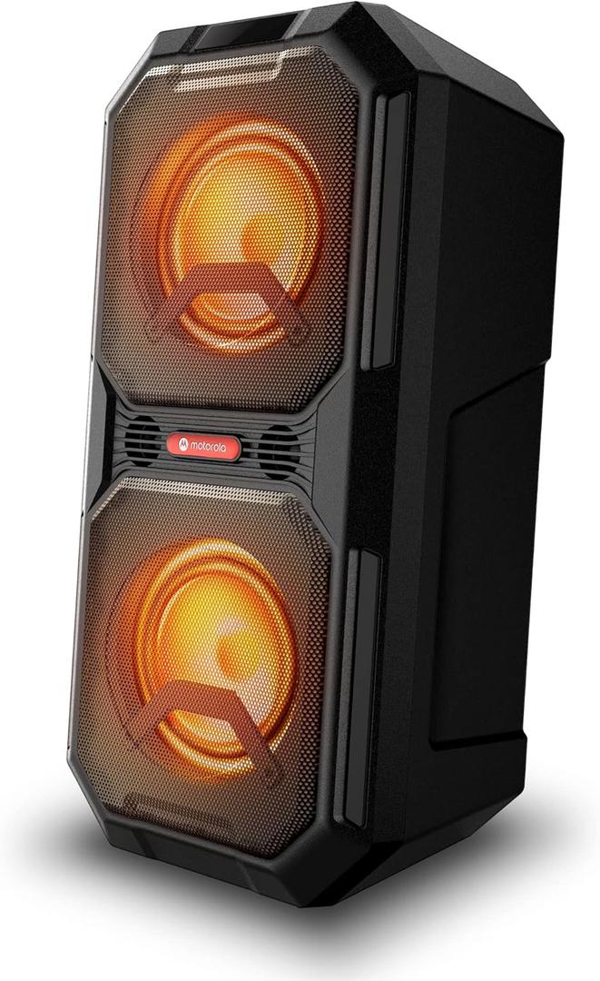 Motorola ROKR 820 Bluetooth Portable Speaker, Karaoke Machine with Microphone, Powerful Subwoofer, LED Dance Lights - 80W, 20 hrs Playtime, IPX4, Perfect for Indoor/Outdoor Party