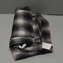 Mens 36 Inseam 100% Cotton Pajama Pants for Large Tall Men (Black/Grey, L)