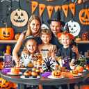 2 x 9Pcs Halloween Centerpieces for Tables Halloween Party Decorations Horror Theme Birthday Party 3D Honeycomb Centerpieces Fearful Pumpkins Ghosts Tombstones Skeletons Tabletop Ornament