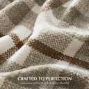 EverGrace Plaid Chenille Throw Blanket for Couch, Super Soft Cozy Decorative Farmhouse Plaid Throw with Tassels, Lightweight Chenille Knit Throw for Bed Sofa Gift Home Decor, Beige 50x60