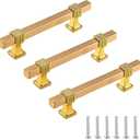 Dntorx 3.78 Inch Gold Kitchen Cabinet Handles - 30 Pack, Modern Cabinet Pulls Hardware for Kitchen Bathroom Drawer Cupboard