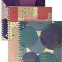 2 x Mead Spiral Notebooks, 1 Subject, College Ruled Paper, 70 Sheets, 10-1/2" x 7-1/2", Shape It Up, Design May Vary, 3 Pack (38191) (Assorted)