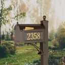 Whitehall Products Deluxe Mailbox Package, Aluminum, French Bronze - Includes Side plaques