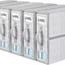 Syeeiex Bed Sheet Organiser Storage, 6 Pack Bedding Storage Box, Foldable Bed Linen Storage with Window and Label, Flavenly Bed Sheet Organizer with Zip for Super King, Blanket, Duvet Cover Set - Grey