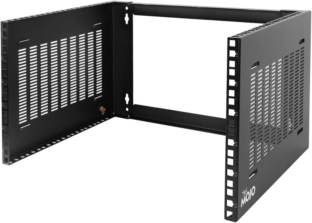 Tecmojo 6U Wall Mount Rack,6U Rack 14 inch Depth,19" Network Rack for Shallow Server and IT Equipment, Network Switches,Patch Panel Bracket,110lbs(50kg) Weight Capacity,Black